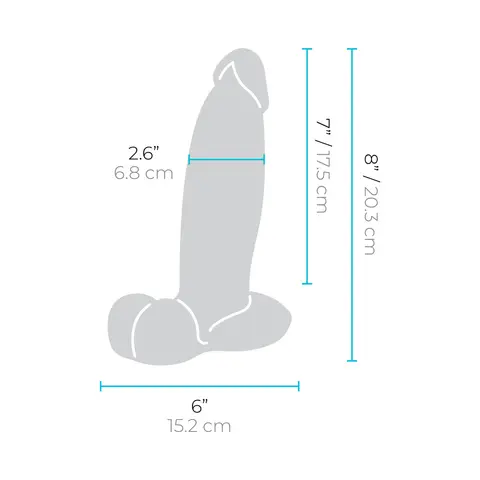 b-Vibe Slipskin Realistic Silicone Dildo 8 in. Girthy in Brown