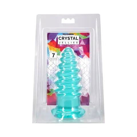 Crystal Jellies Anal Twist 7 in. in Teal