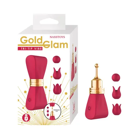 Gold Glam Tri-Tip Vibe in Red