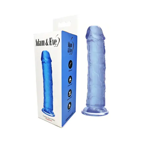 Adam & Eve Crystal Gem 7 in. Dildo in Sapphire