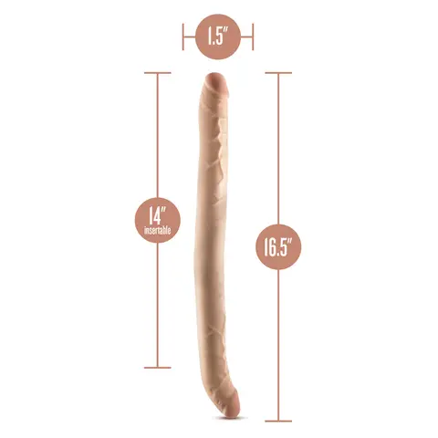 Dr. Skin Plus 16.5 in. Posable Double Dong Beige