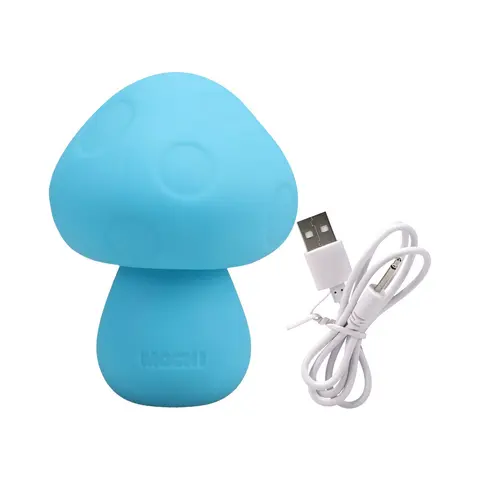 Mochi Mushroom Rechargeable Silicone Vibe in Teal