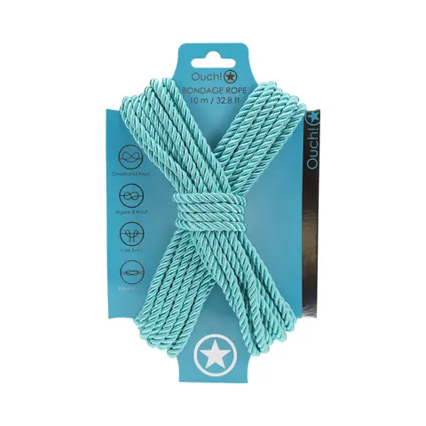 Ouch! Bondage Rope 10 m Nylon in Blue