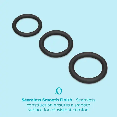 b-Vibe Snug Ring Lite 3-Pack Snug Fit Silicone C-Ring