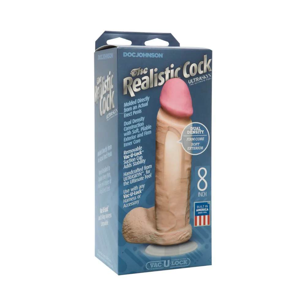 The Realistic Cock - UR3 - 8 Inch in White