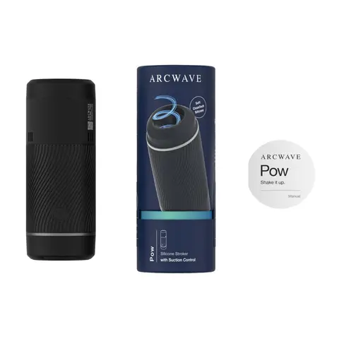Arcwave Pow Silicone Stroker with Suction Control in Black