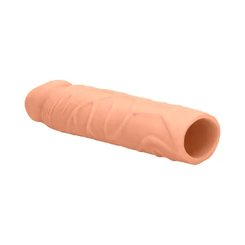 RealRock Realistic Veiny 7 in. Penis Sleeve Extender in Beige