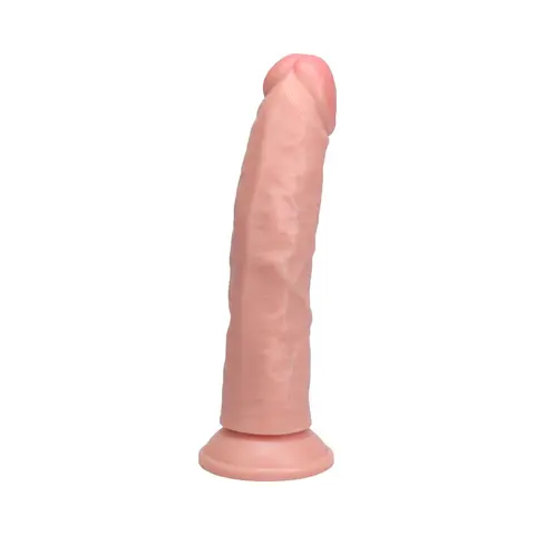 RealRock 8 in. Vibrating Cock Regular Curved in Beige
