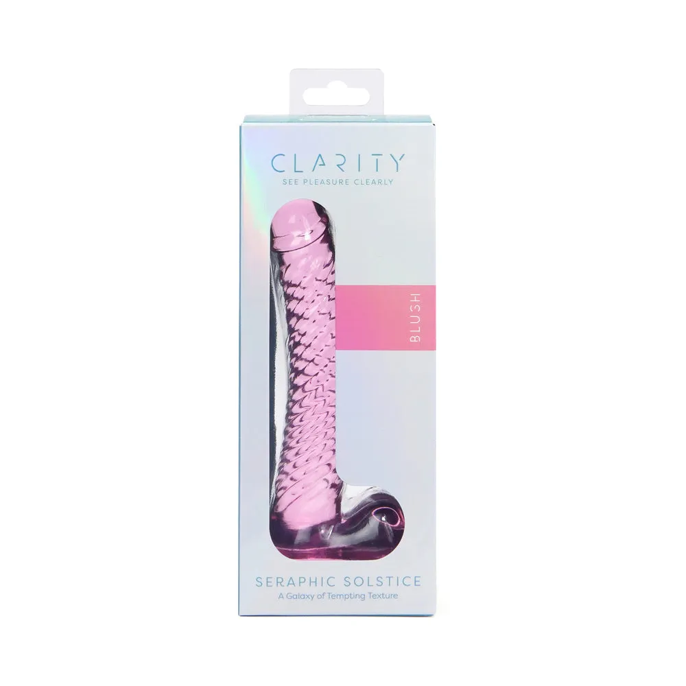Clarity Seraphic Solstice Blush Glass Dildo