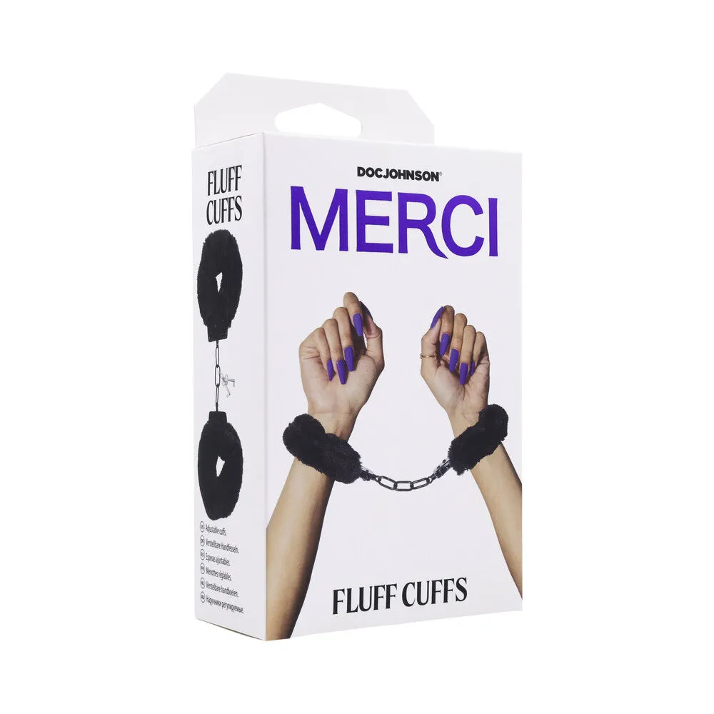 Merci Fluff Cuffs in Black