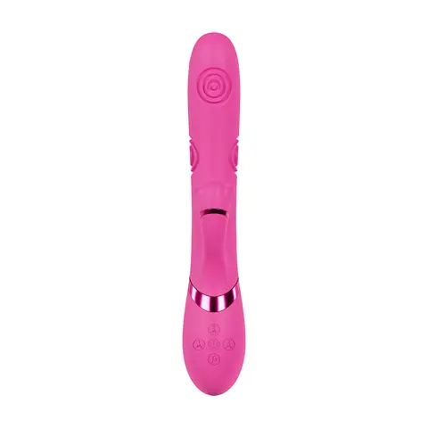 VIVE Fiore Rechargeable G-Spot Air Wave and Tapping Flared Clit Stimulator in Pink