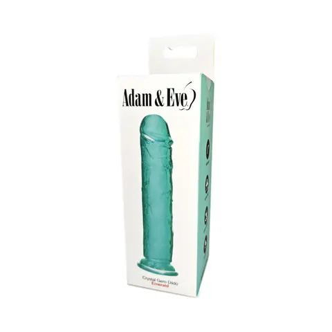 Adam & Eve Crystal Gem 7 in. Dildo in Emerald