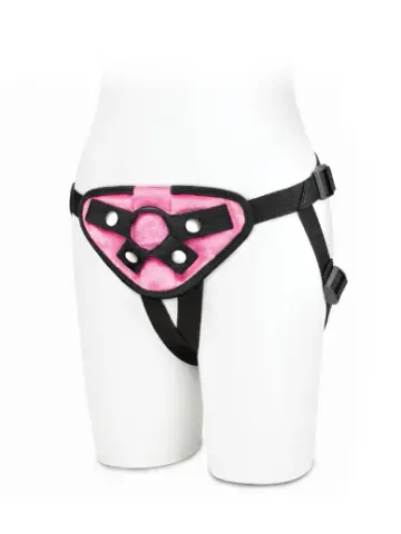 pink strap-on harness