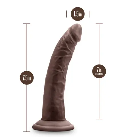 Au Naturel Jack 7 in. Posable Dual Density Dildo in Brown