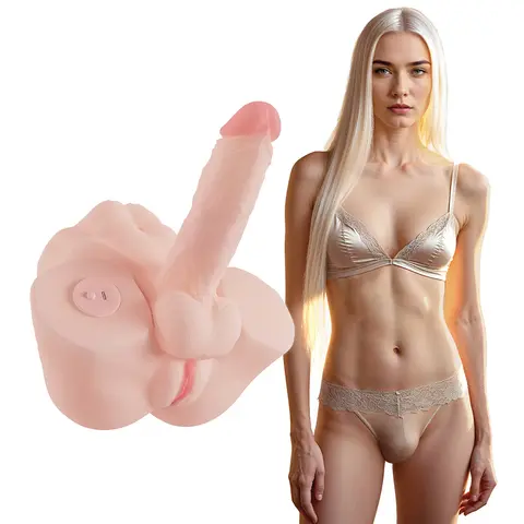 XKIN Body-Forms Emerie Avalon Trans Posable Vibrating Penis + Suction Vagina