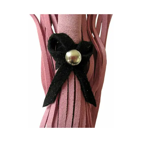 Love Knot Mini Flogger Pink with Black Bow