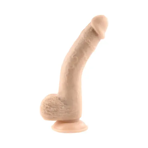 Selopa Natural Feel Flexskin Bendable Dildo with Moving Material 7 in. in Light