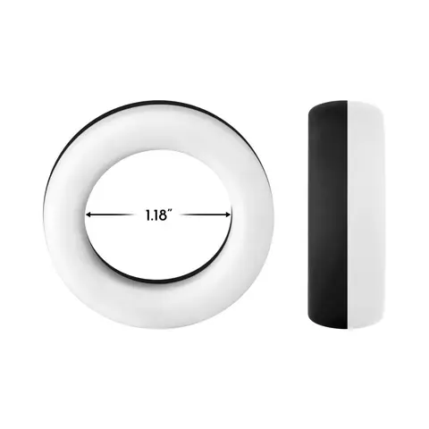 Forto F-19 Liquid Silicone 2-Tone Cockring Black/White