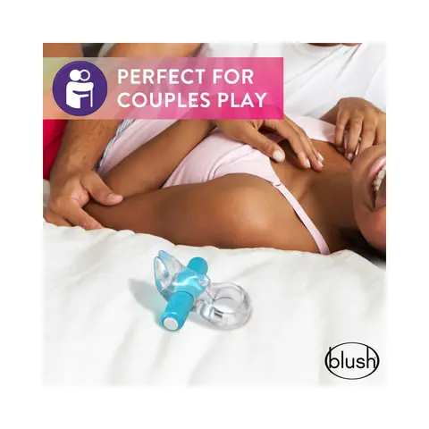 Play with Me Bull Vibrating C-Ring in Blue