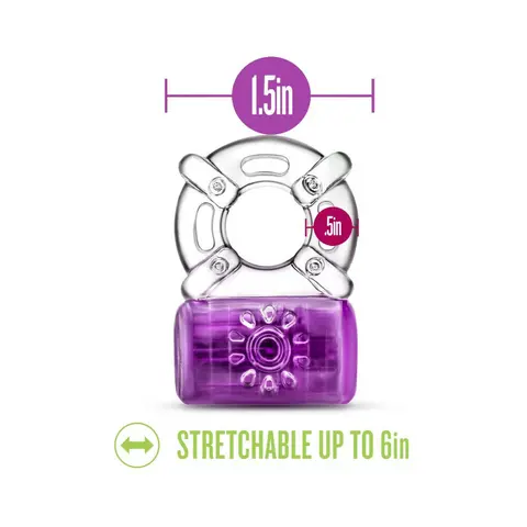 Play with Me Pleaser Rechargeable Vibrating C-Ring in Purple