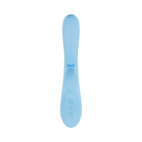 VIVE Andria LED G-Spot Vibrating and Tap Clit Stimulator in Blue