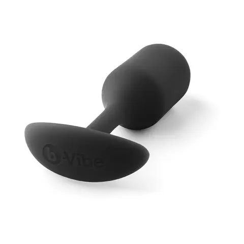 b-Vibe Snug Plug 2 Weighted Silicone Anal Plug in Black