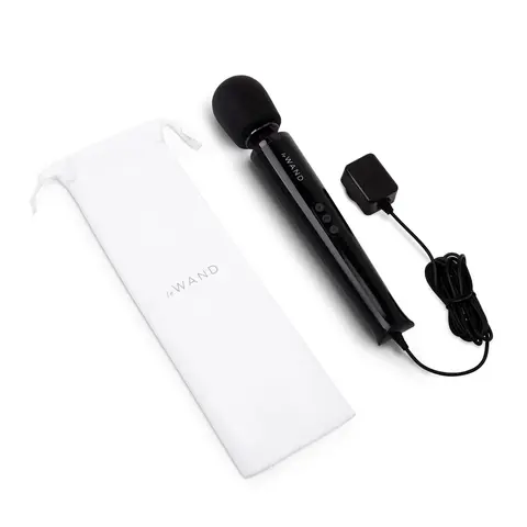 Le Wand Plug-In Vibrating Massager in Black