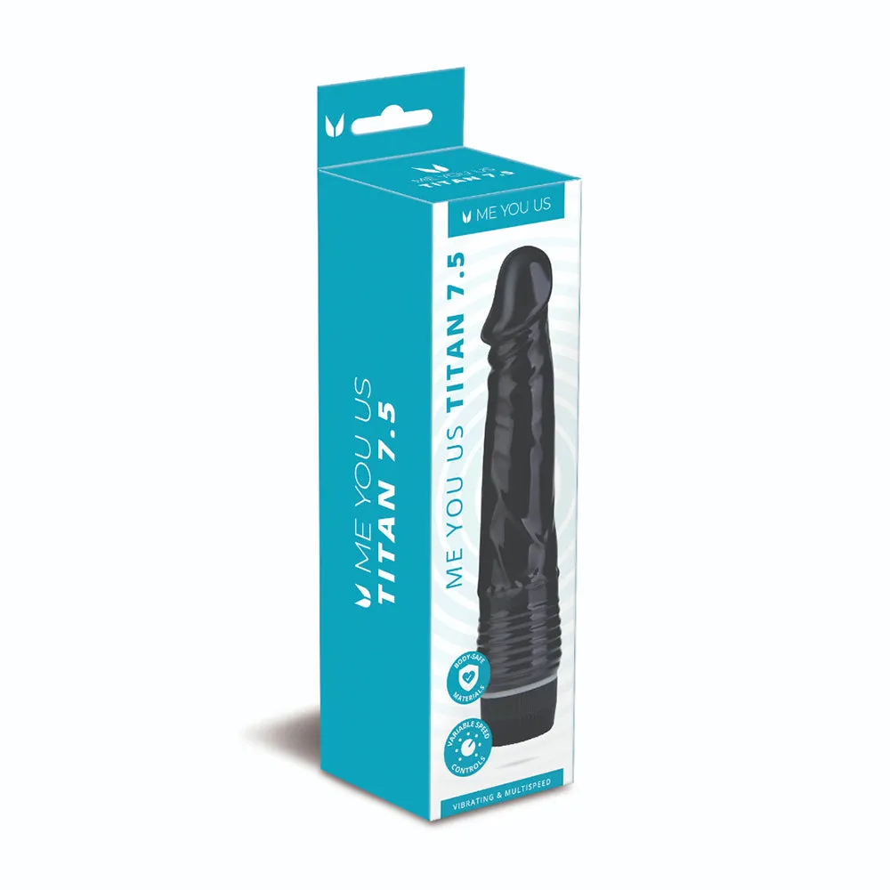 Me You Us Titan Realistic Vibrator Black