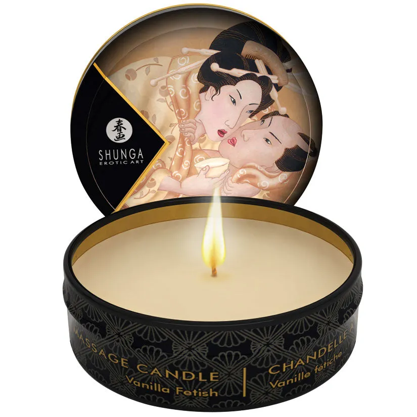 Shunga Mini Massage Candle Vanilla Fetish 1 oz.