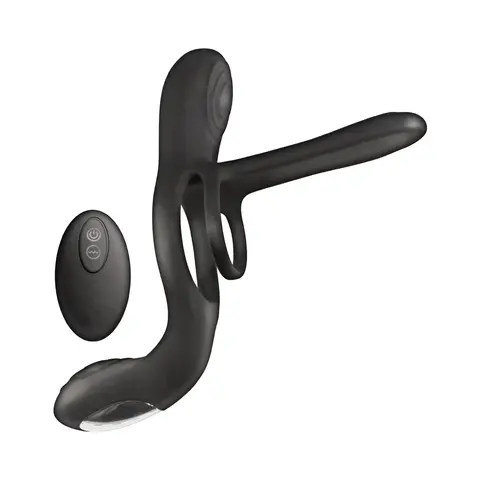 Enhancer Vibrating Lovers Ring Black
