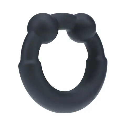 LEVELZ Metal & Silicone Cock Ring in Black