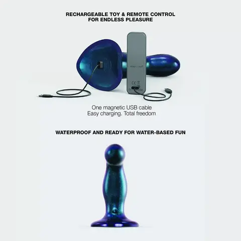 Strap-On-Me Fingering & Vibrating Dildo M in Blue