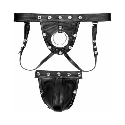 Prowler RED Leather Harness Jock Strap M