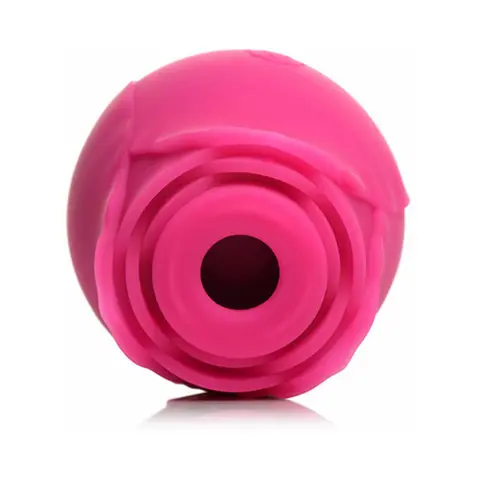 Curve Toys Gossip Cum Into Bloom Rechargeable Silicone Clitoral Stimulator Rose Flirt in Magenta