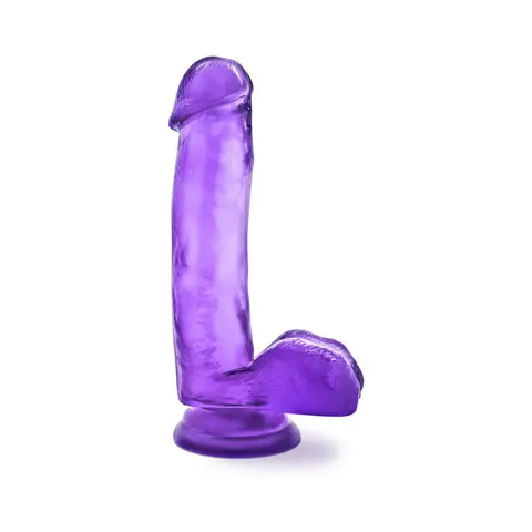 B Yours Sweet 'n Hard 1 Realistic 7 in. Dildo with Balls in Purple