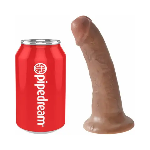 King Cock 6 in. Cock Realistic Dildo With Suction Cup in Tan