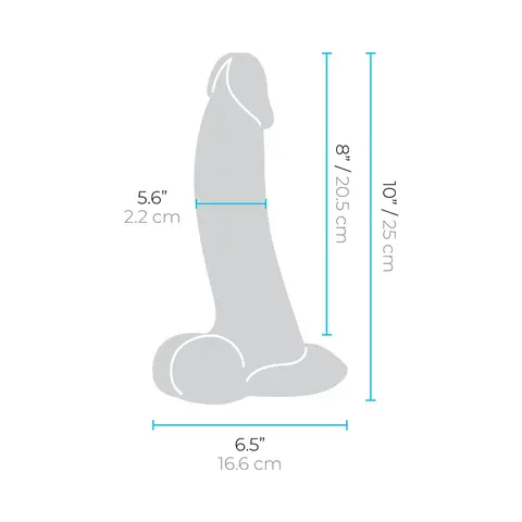 b-Vibe Slipskin Realistic Silicone Dildo 10 in. Curved Cream