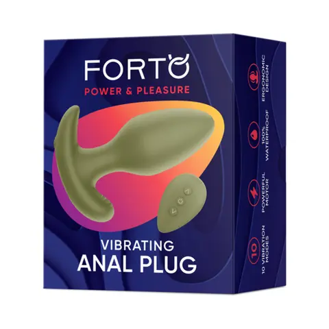 Forto Vibrating Anal Plug in Green