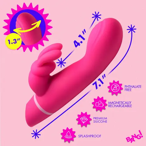 BANG! Silicone Rabbit Vibrator in Pink