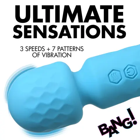 BANG! 10X Mini Silicone Wand in Blue