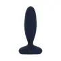 Svakom Jordan App-Controlled Rechargeable Thrusting Silicone Anal Vibrator Plug Navy Blue