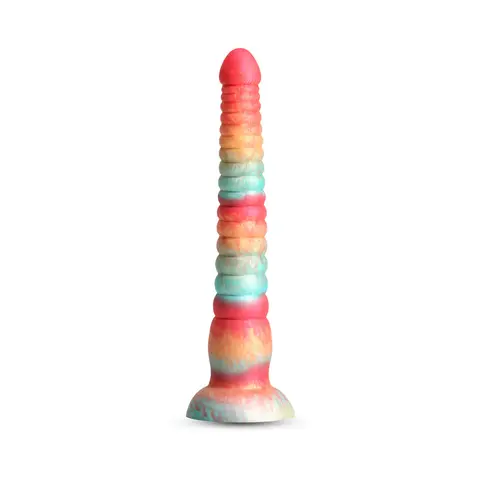 Colours Stacked 9 in. Dildo Red/Gold
