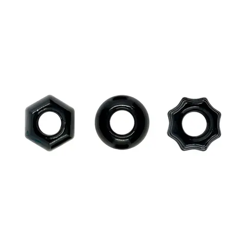 Renegade Chubbies Cock Rings 3-Pack in Black
