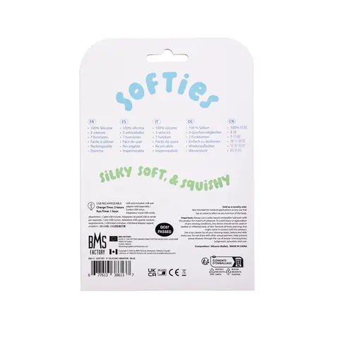 Softies Silicone Vibrator 5 in. in Blue