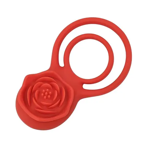 Adam & Eve Double Ring Vibrating Rose Cock Ring
