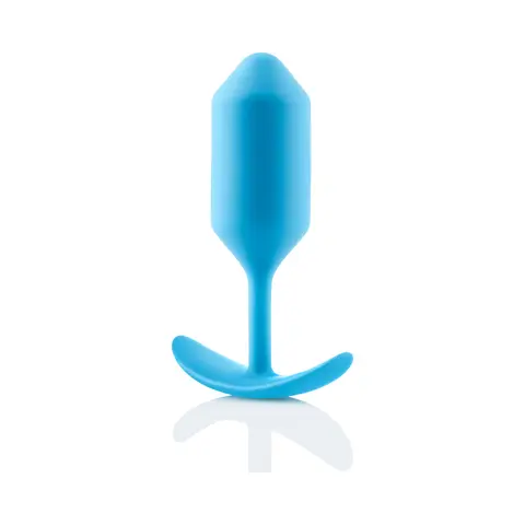 b-Vibe Snug Plug 3 Weighted Silicone Anal Plug in Teal
