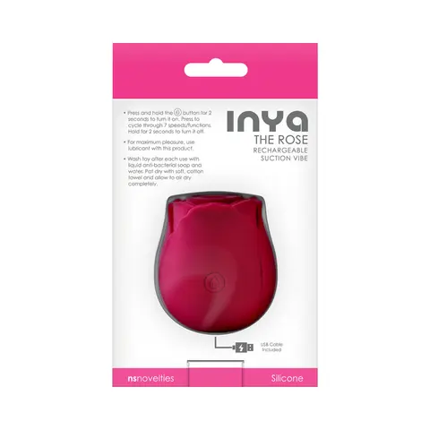 INYA The Rose Rechargeable Suction Vibe in Red