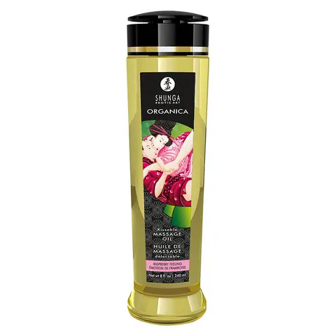 Shunga Organica Kissable Massage Oil Raspberry Feeling 8 oz.
