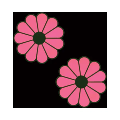 Pastease Daisy: Neon Green & Glow-in-the-Dark Neon Pink Petal Pasties Nipple Covers