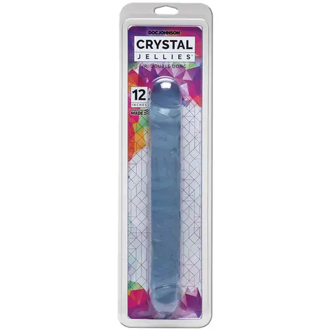 Crystal Jellies Double Dong Clear 12 in.